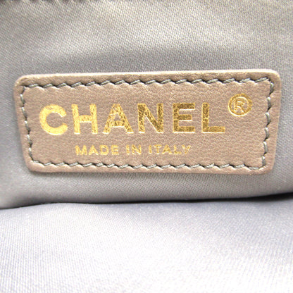 チェーンショルダー ショルダーバッグ レザー グレー ゴールド金具 シャネル バッグ CHANEL