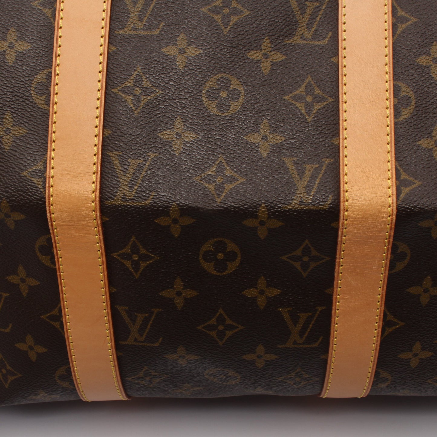 キーポル バンドリエール50 モノグラム ボストンバッグ PVC レザー ブラウン 2WAY ルイヴィトン バッグ LOUIS VUITTON