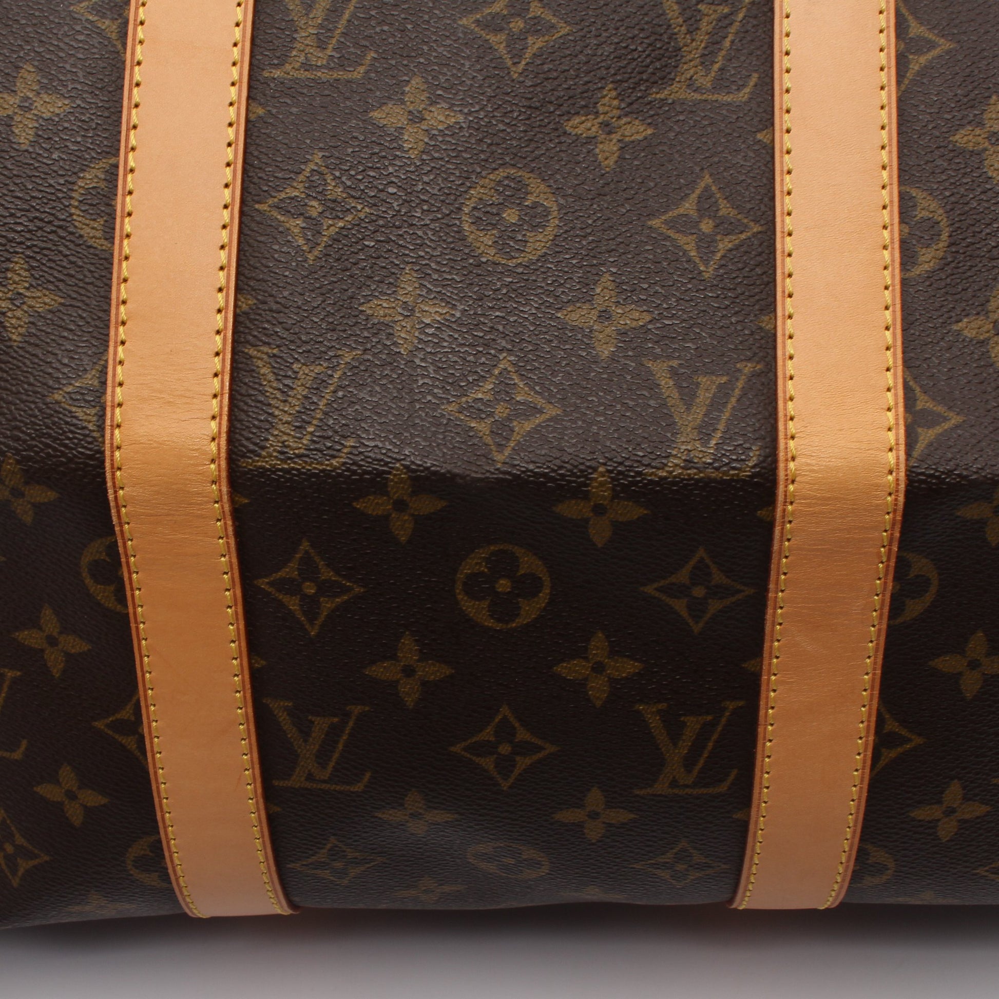 キーポル バンドリエール50 モノグラム ボストンバッグ PVC レザー ブラウン 2WAY ルイヴィトン バッグ LOUIS VUITTON