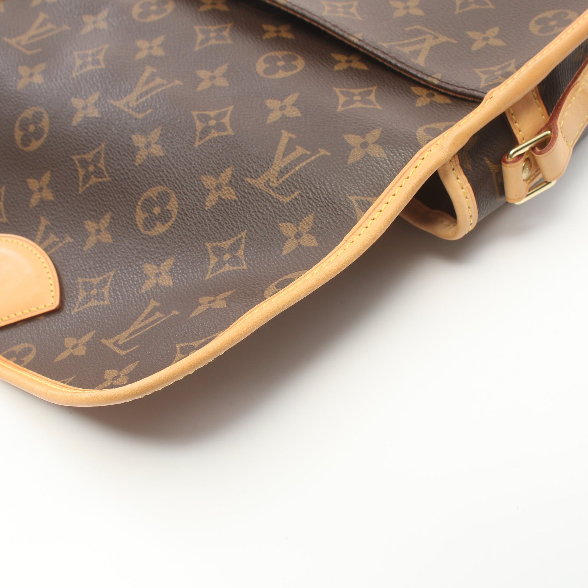 ソローニュ モノグラム ショルダーバッグ PVC レザー ブラウン ルイヴィトン バッグ LOUIS VUITTON