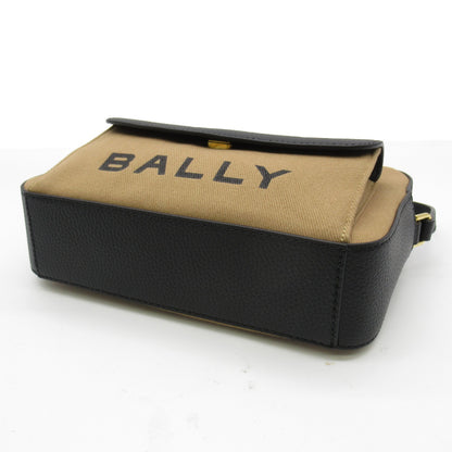 ショルダーバッグ BAR DANIEL ショルダーバッグ ファブリック レザー ブラウン ブラック バリー バッグ BALLY