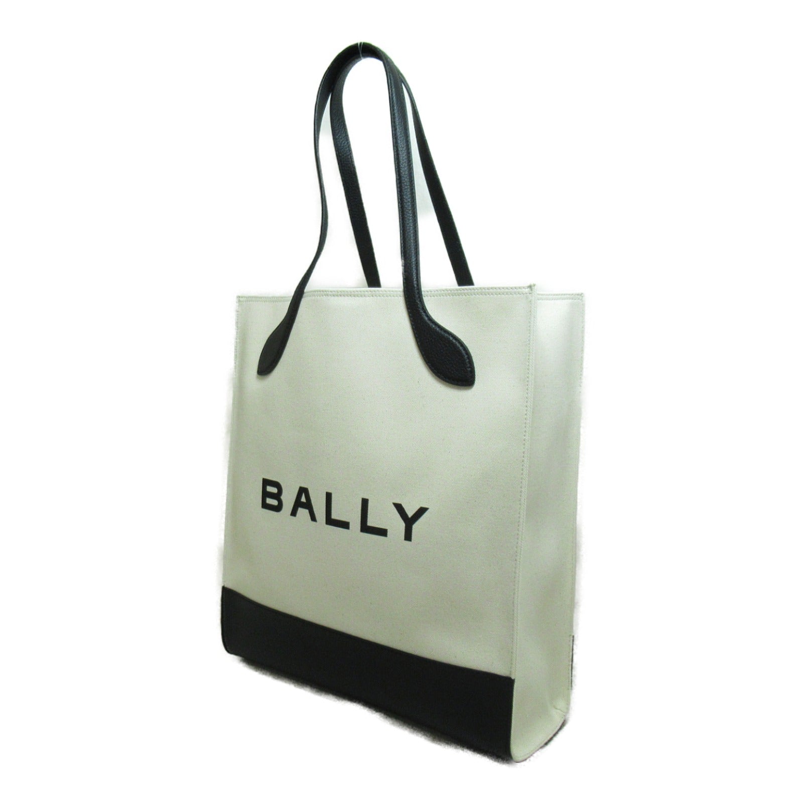 トートバッグ BAR KEEP ON NS ハンドバッグ トートバッグ ファブリック レザー アイボリー ブラック バリー バッグ BALLY