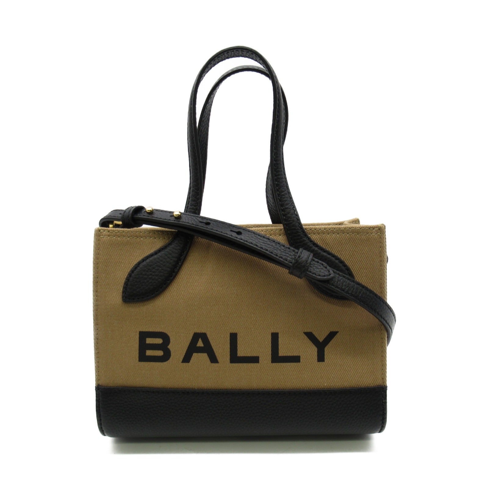 2wayショルダーバッグ BAR KEEP ON XS ショルダーバッグ ファブリック レザー ブラウン ブラック バリー バッグ BALLY