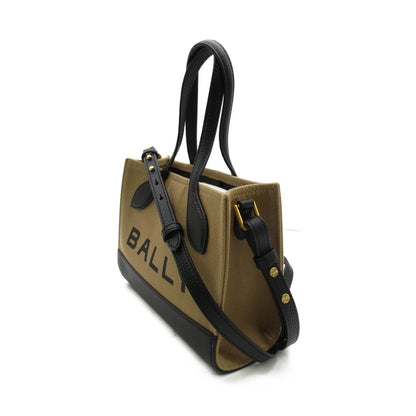 2wayショルダーバッグ BAR KEEP ON XS ショルダーバッグ ファブリック レザー ブラウン ブラック バリー バッグ BALLY