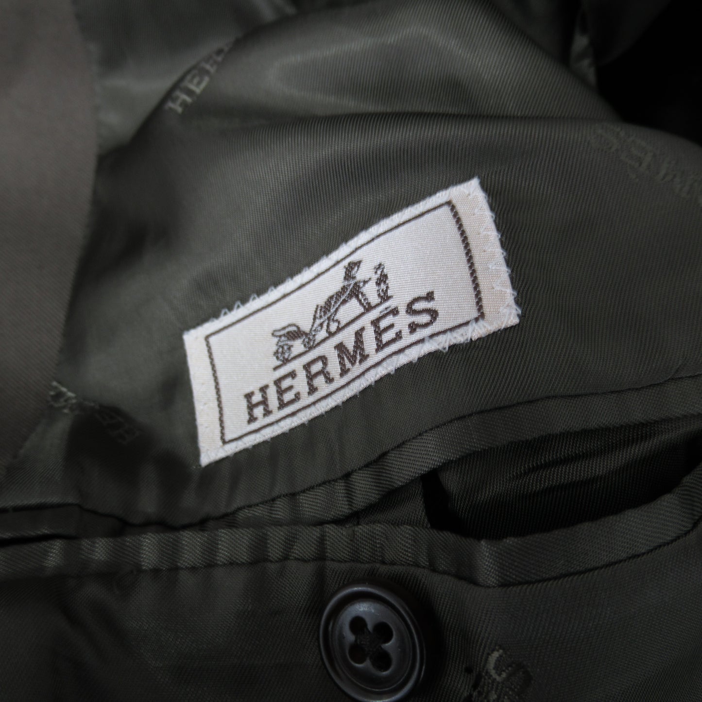 コート トレンチコート コットン カーキグリーン エルメス アウター HERMES