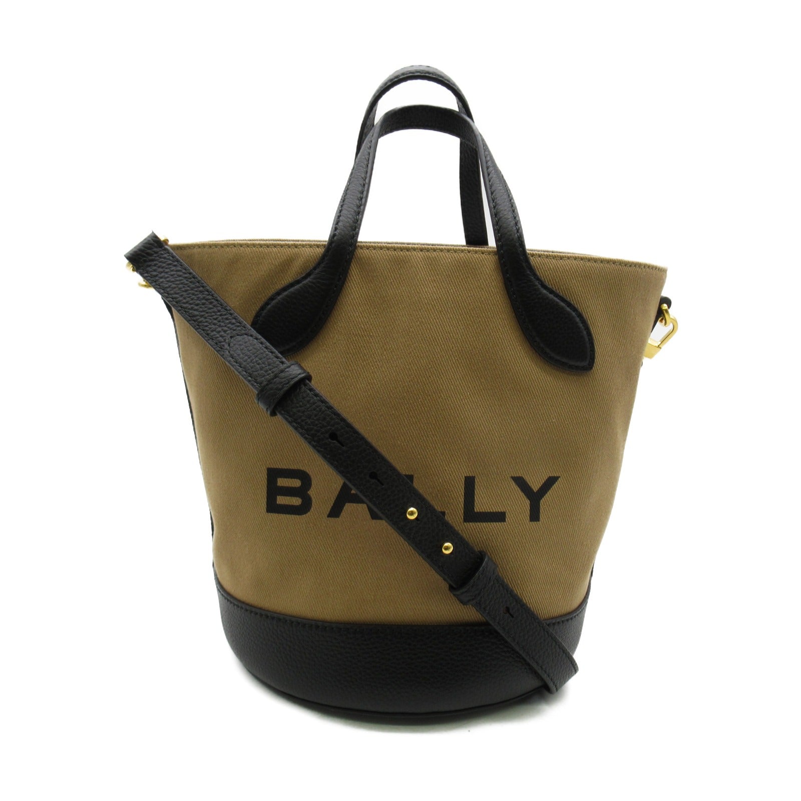 2wayショルダーバッグ BAR 8 HOURS ショルダーバッグ ファブリック レザー ブラウン ブラック バリー バッグ BALLY