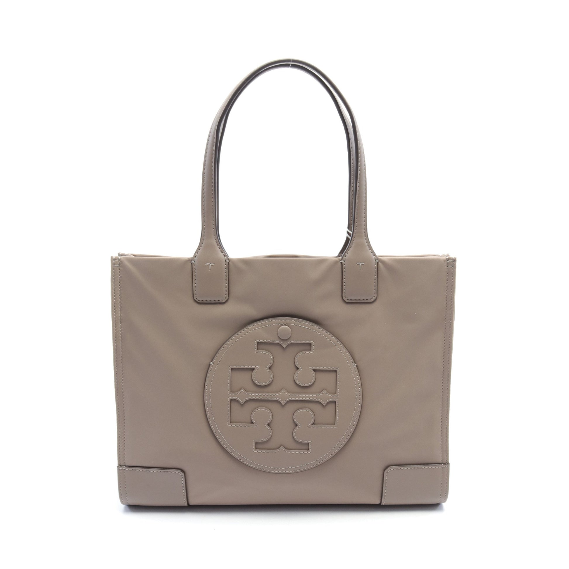 ELLA SAMLL TOTE エラ スモール ハンドバッグ トートバッグ ナイロン レザー グレーベージュ トリーバーチ バッグ TORY BURCH