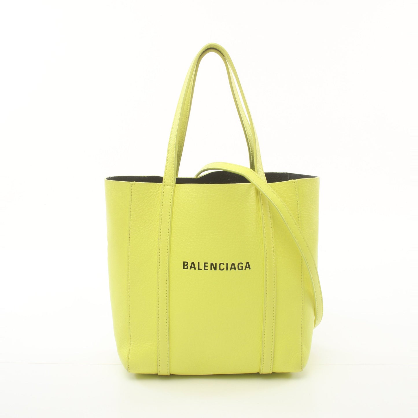 EVERYDAY XXS エブリデイ ハンドバッグ トートバッグ レザー ライトイエロー 2WAY バレンシアガ バッグ BALENCIAGA