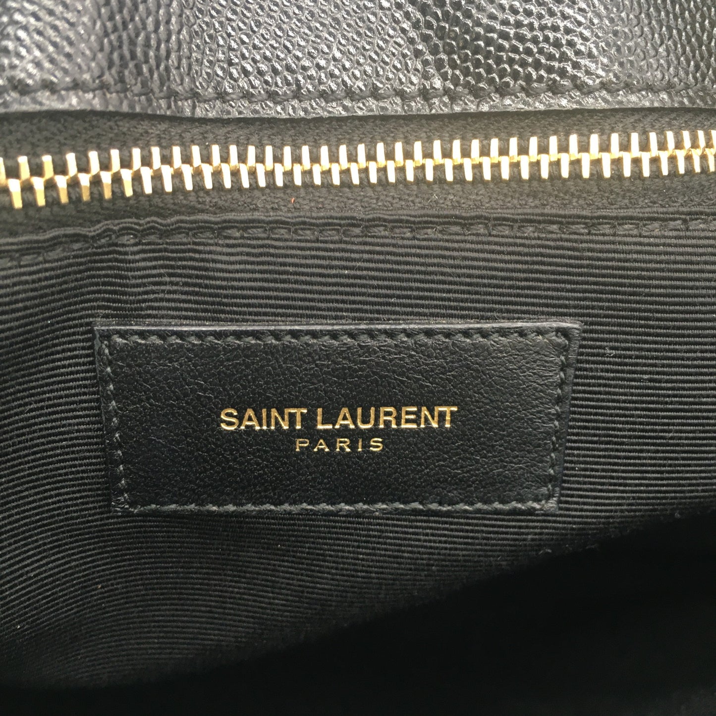 チェーントート ショルダーバッグ レザー ブラック サンローラン バッグ Saint Laurent