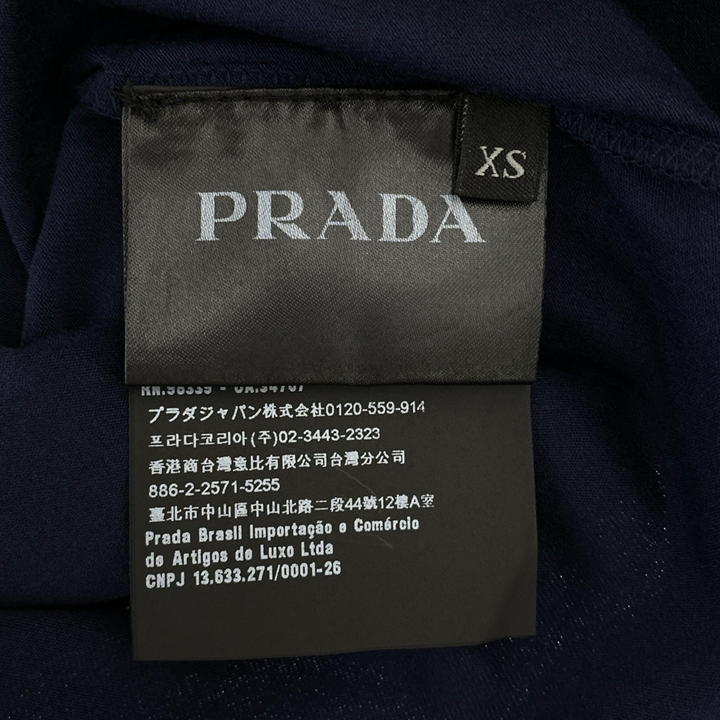 PRADA SPORT/長袖ポロシャツ ポロシャツ コットン ネイビー プラダ トップス PRADA