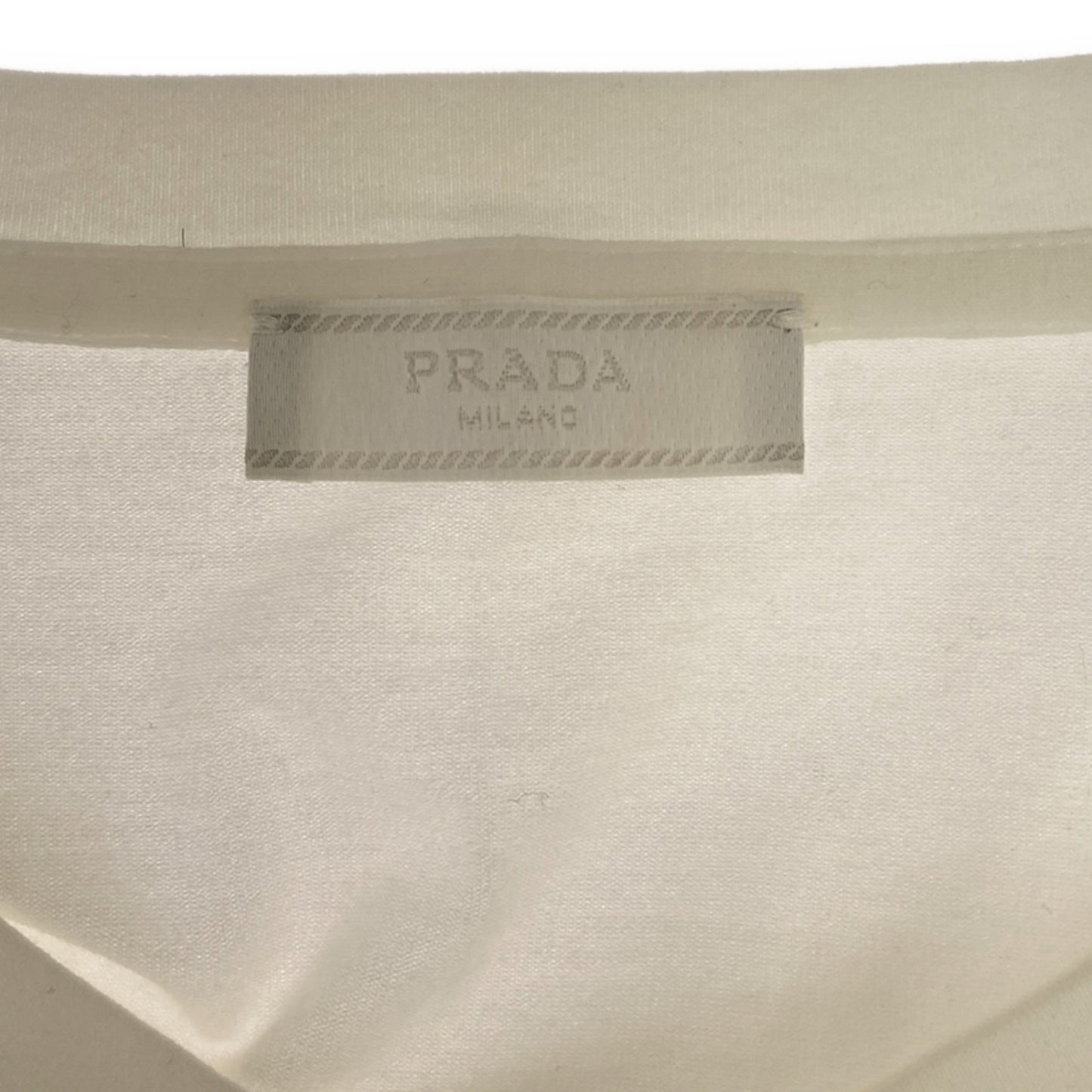 Tシャツ Tシャツ コットン ホワイト プラダ トップス PRADA