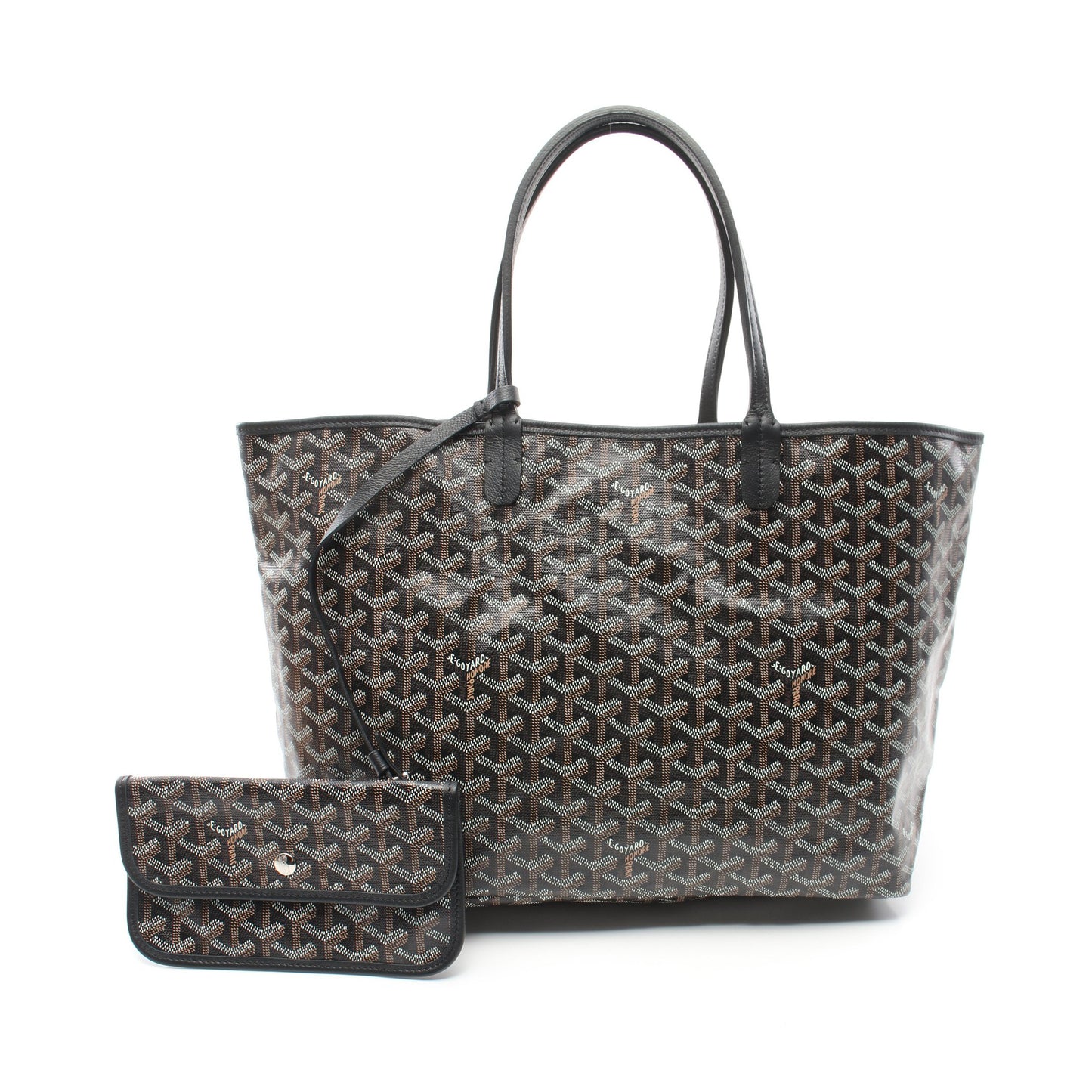 サンルイPM ハンドバッグ トートバッグ コーティングキャンバス レザー ブラック ホワイト ブラウン ゴヤール バッグ GOYARD