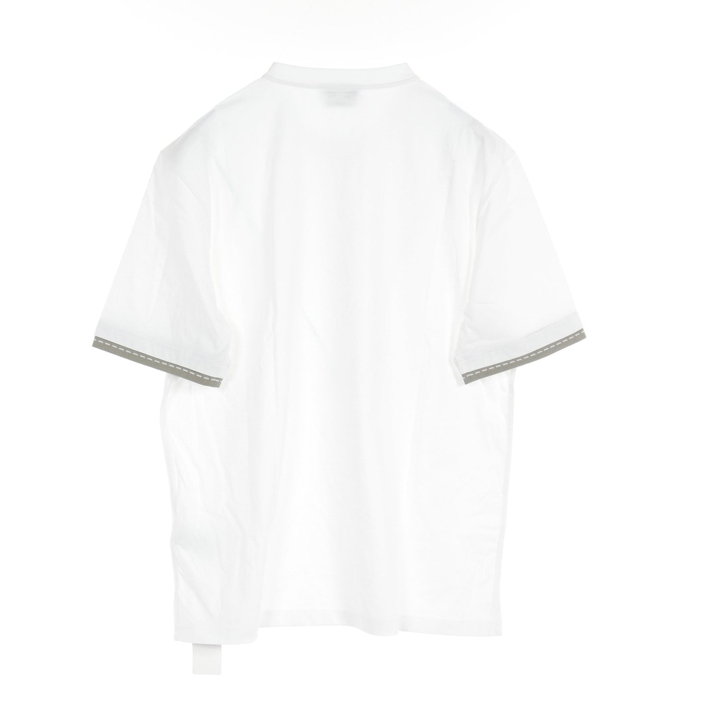 Piqures Sellier Tシャツ クルーネック コットン ホワイト グレー エルメス トップス HERMES