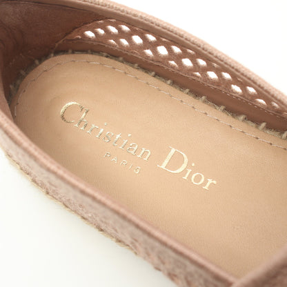 フラットシューズ キャンバス ピンクベージュ エスパドリーユ クリスチャンディオール シューズ Christian Dior