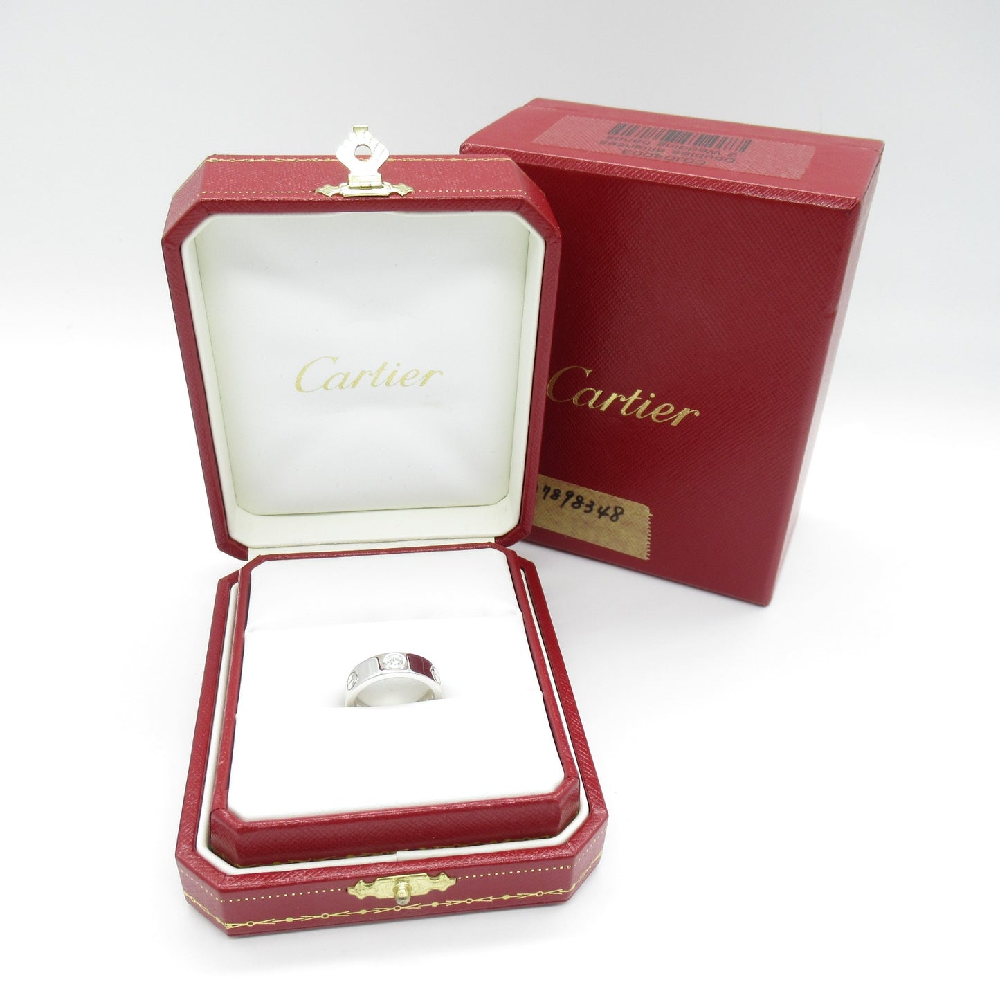 ラブ ハーフダイヤ リング リング 指輪 K18WG（ホワイトゴールド） ダイヤモンド クリア カルティエ アクセサリー Cartier