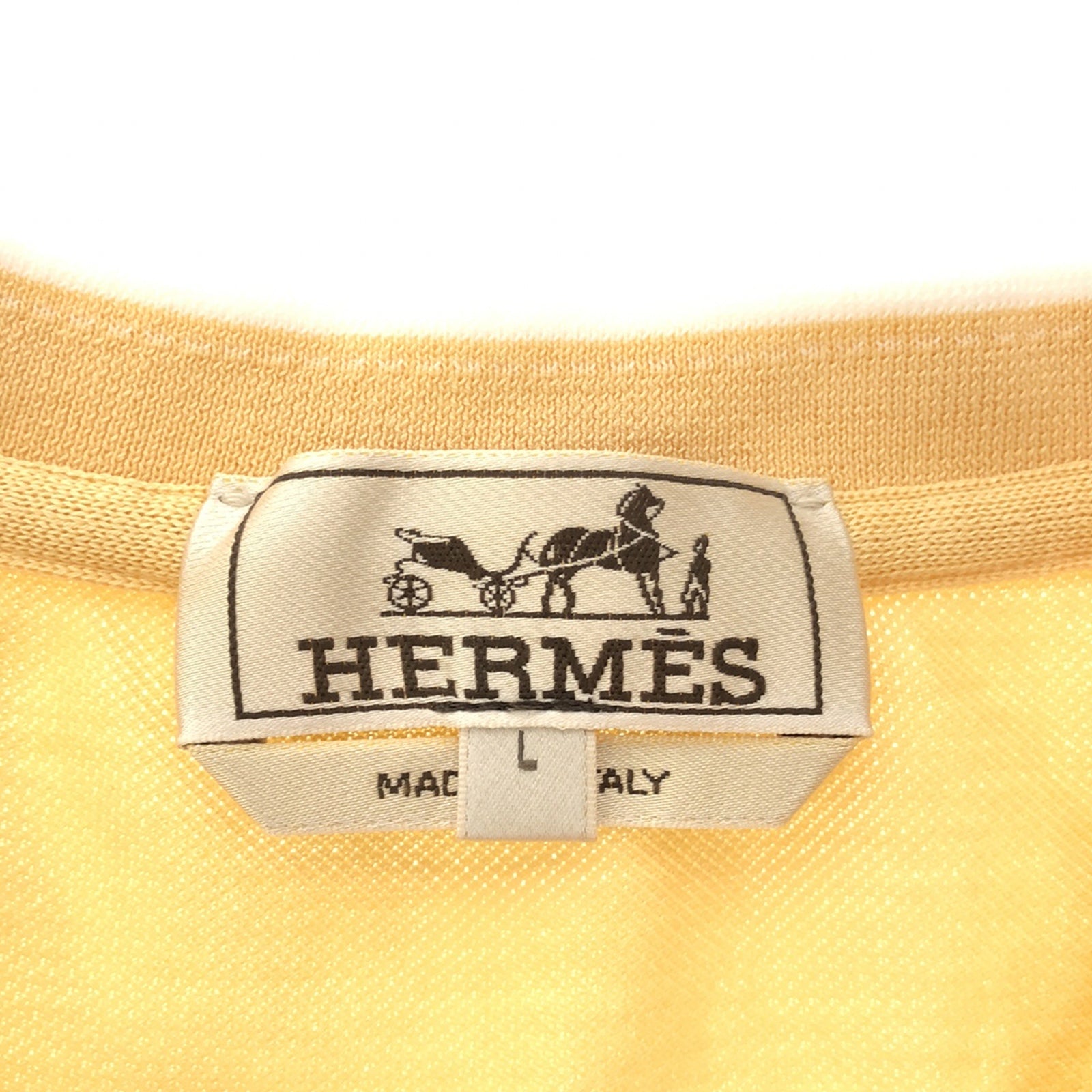 Tシャツ Tシャツ コットン イエロー エルメス トップス HERMES