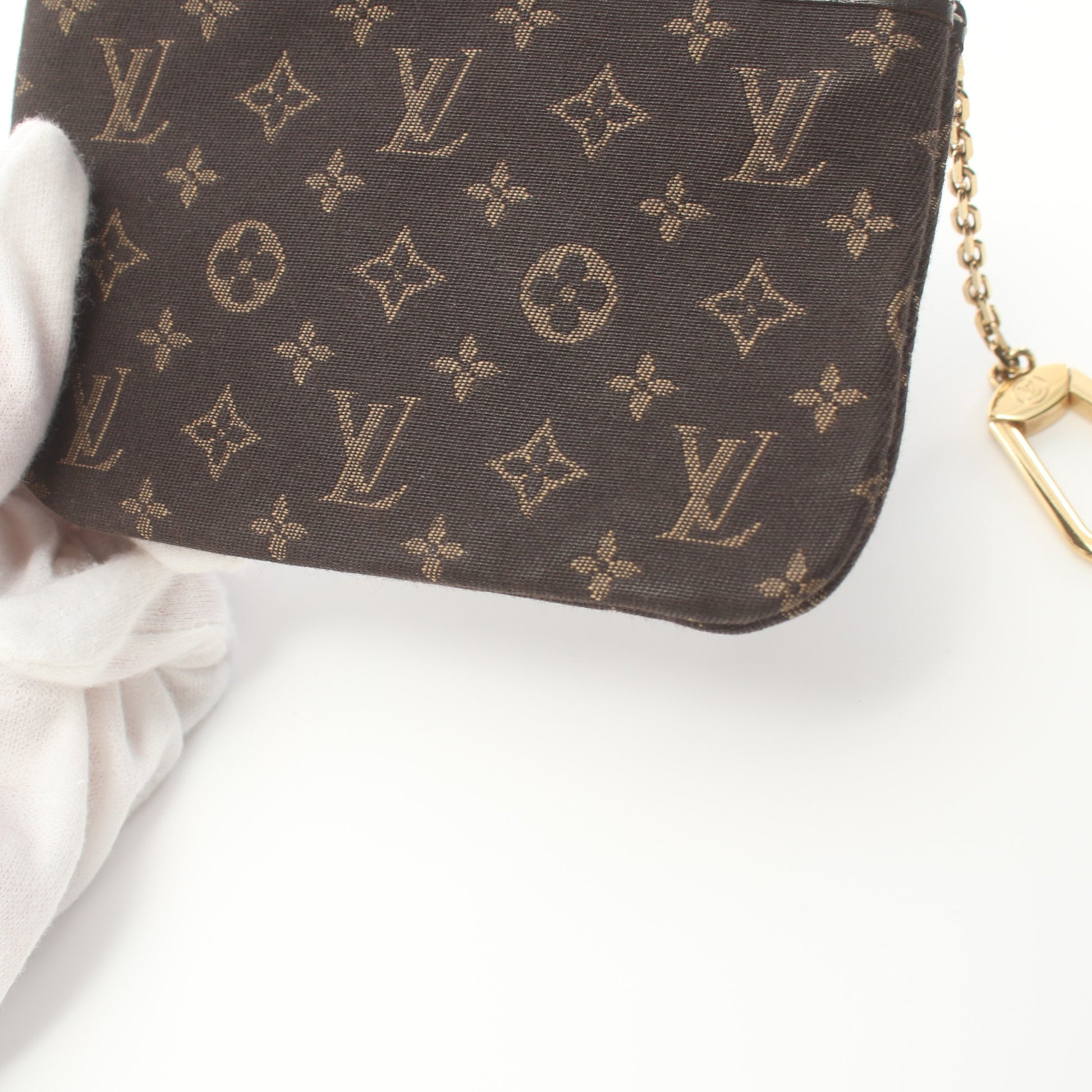 コインケース キャンバス レザー ダークブラウン キーリング付き ルイヴィトン 財布・小物 LOUIS VUITTON