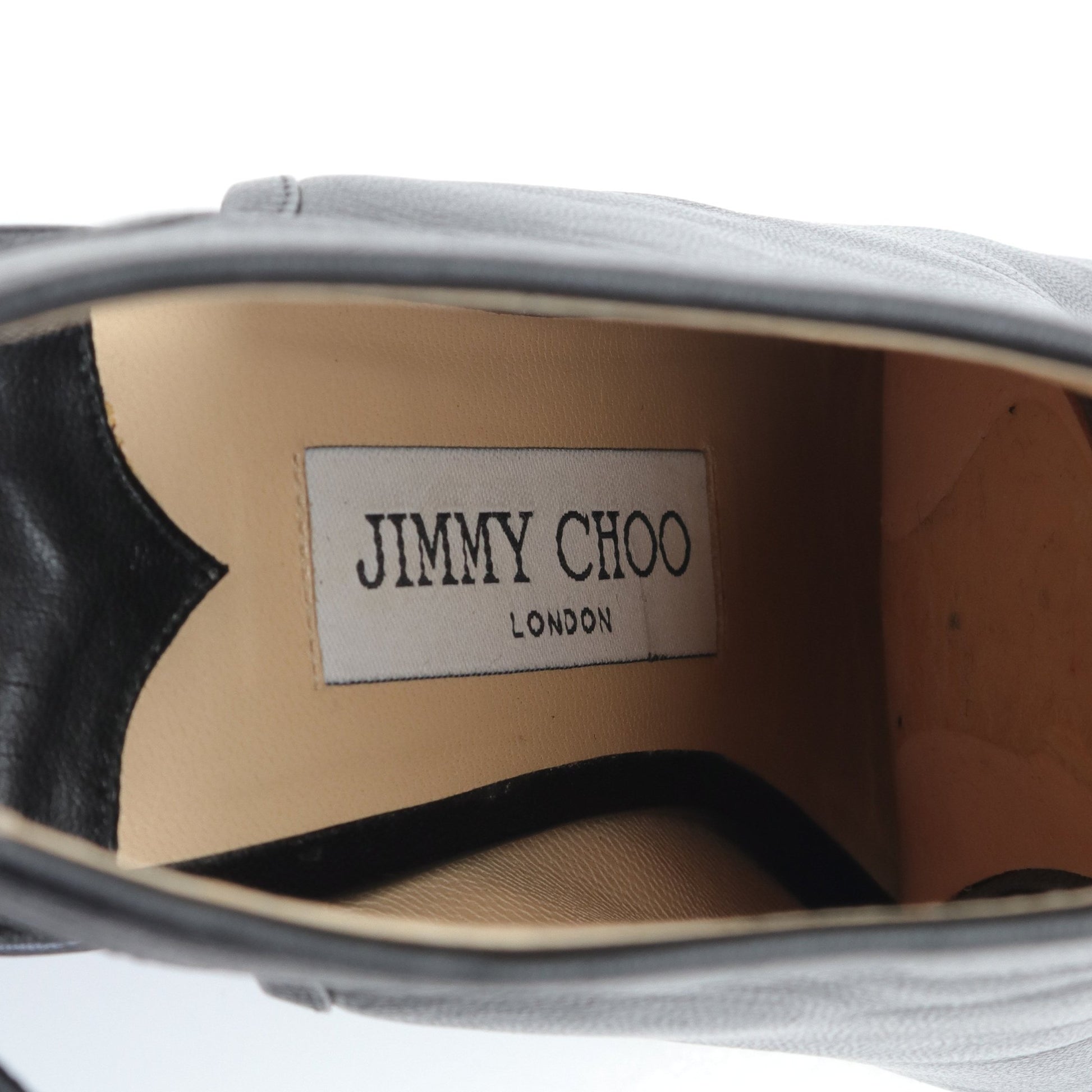 オープントゥ パンプス レザー ブラック ジミーチュウ シューズ JIMMY CHOO