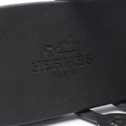 アイランド シェーヌダンクル トングサンダル ラバー ブラック エルメス シューズ HERMES