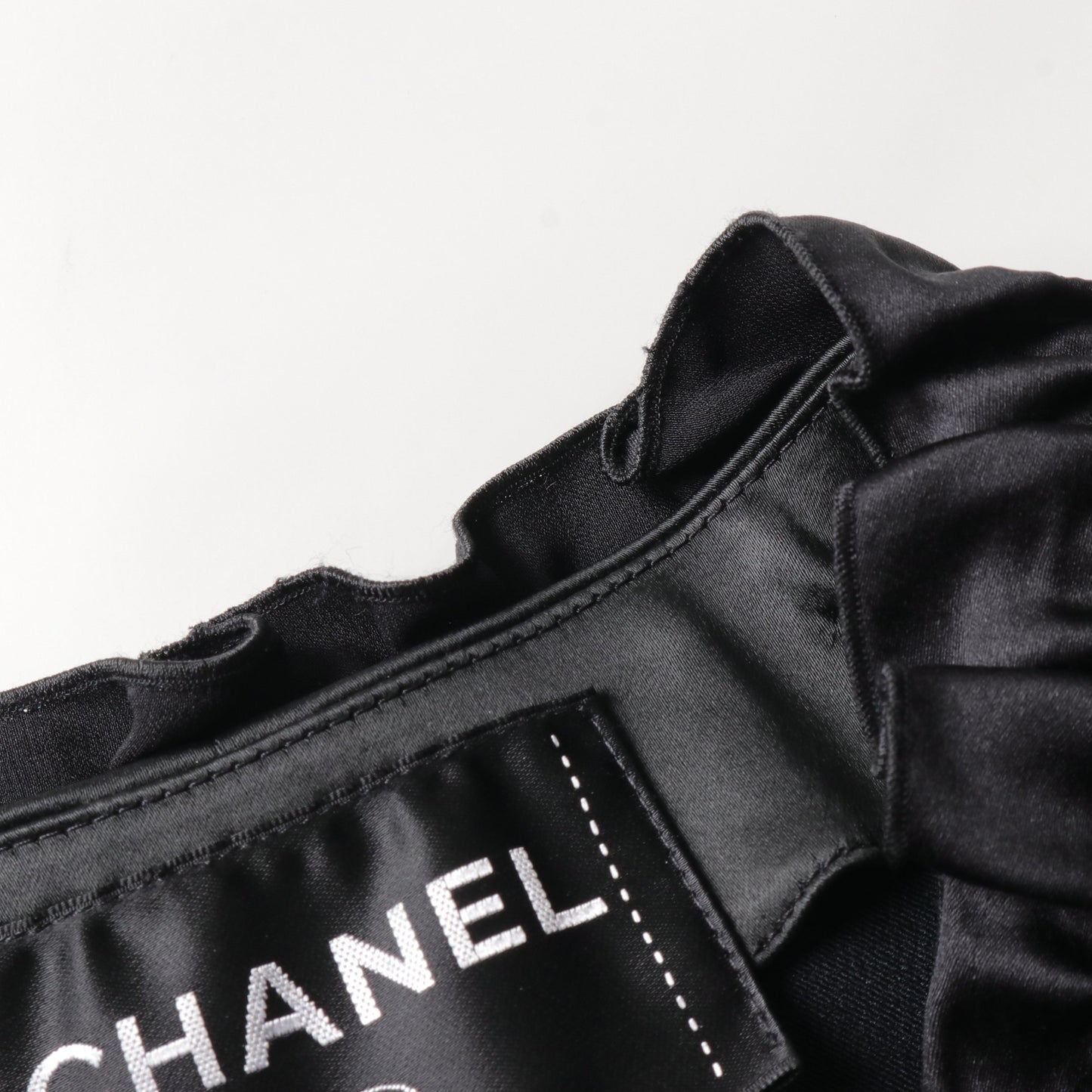 ジャンプスーツ オールインワン ナイロン ブラック フリル シャネル ワンピース CHANEL