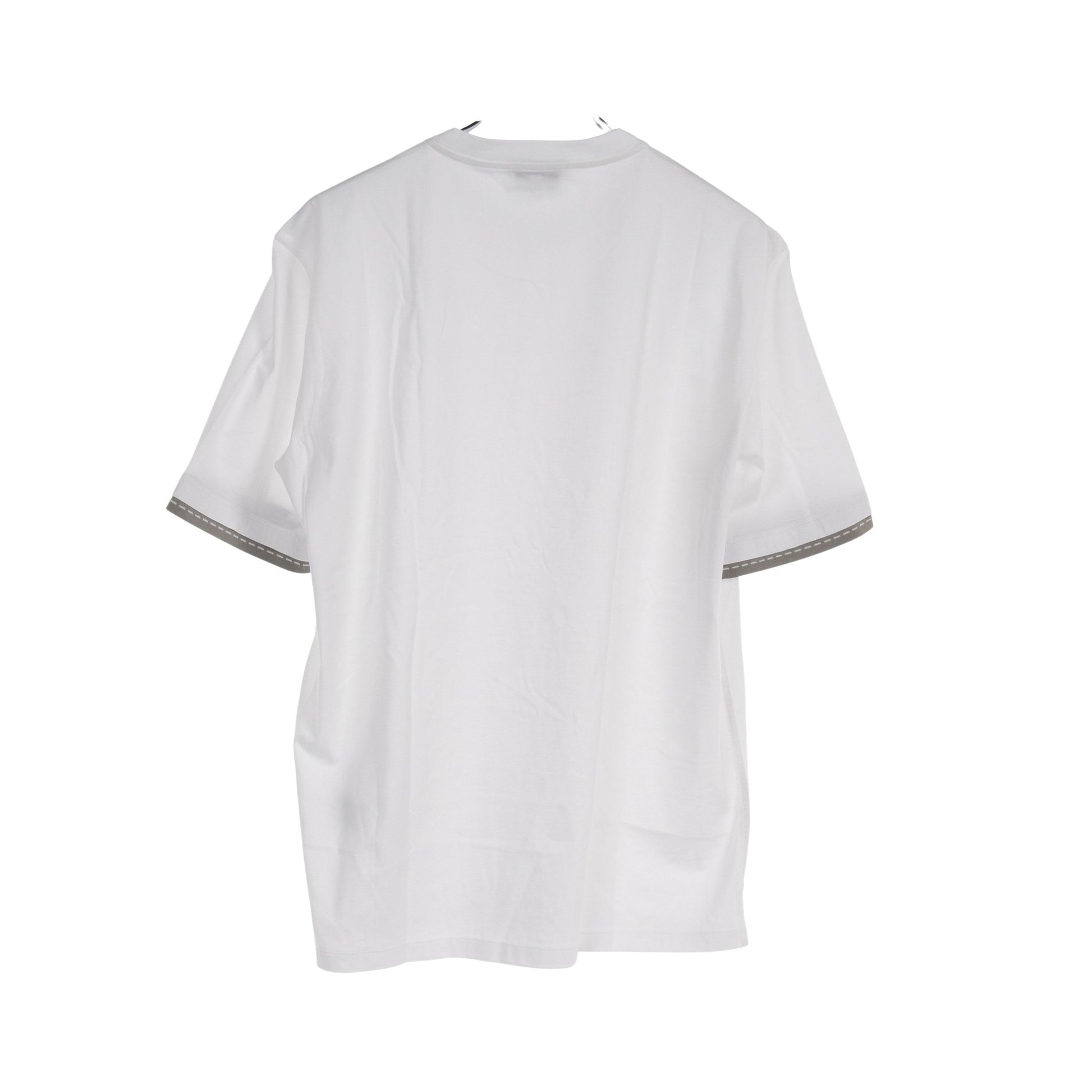 Piqures Sellie Tシャツ クルーネック コットン ホワイト グレー エルメス トップス HERMES