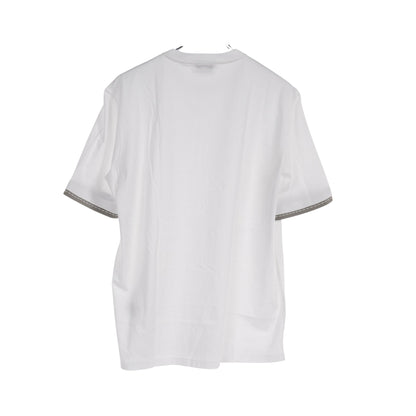 Piqures Sellie Tシャツ クルーネック コットン ホワイト グレー エルメス トップス HERMES