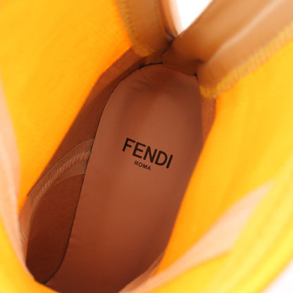 ニット ブーツ ファブリック イエロー ポインテッドトゥ フェンディ シューズ FENDI