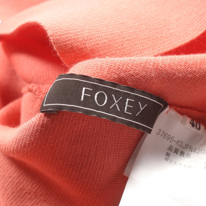 カーディガン 半袖 コットン コーラルオレンジ フォクシー トップス FOXEY