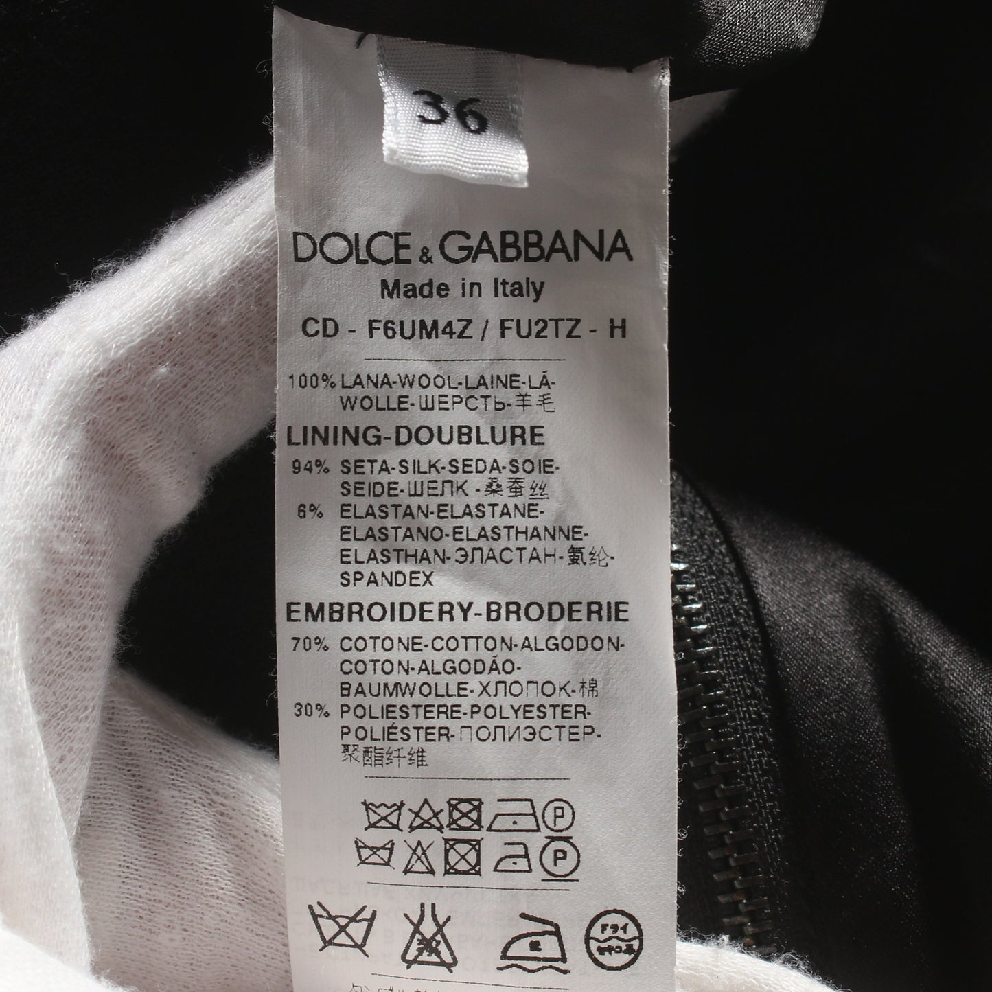 ワンピース マーガレット ウール ブラック ホワイト イエロー ドルチェアンドガッバーナ ワンピース DOLCE&GABBANA