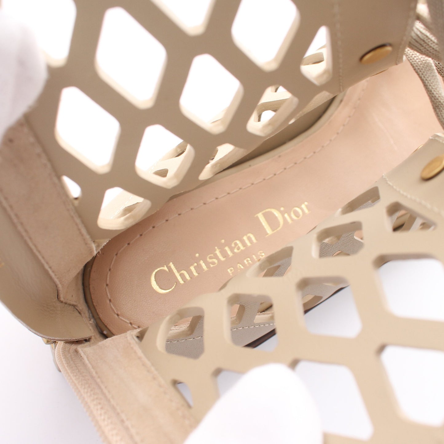 D-TRAP サンダル レザー ベージュ クリスチャンディオール シューズ Christian Dior