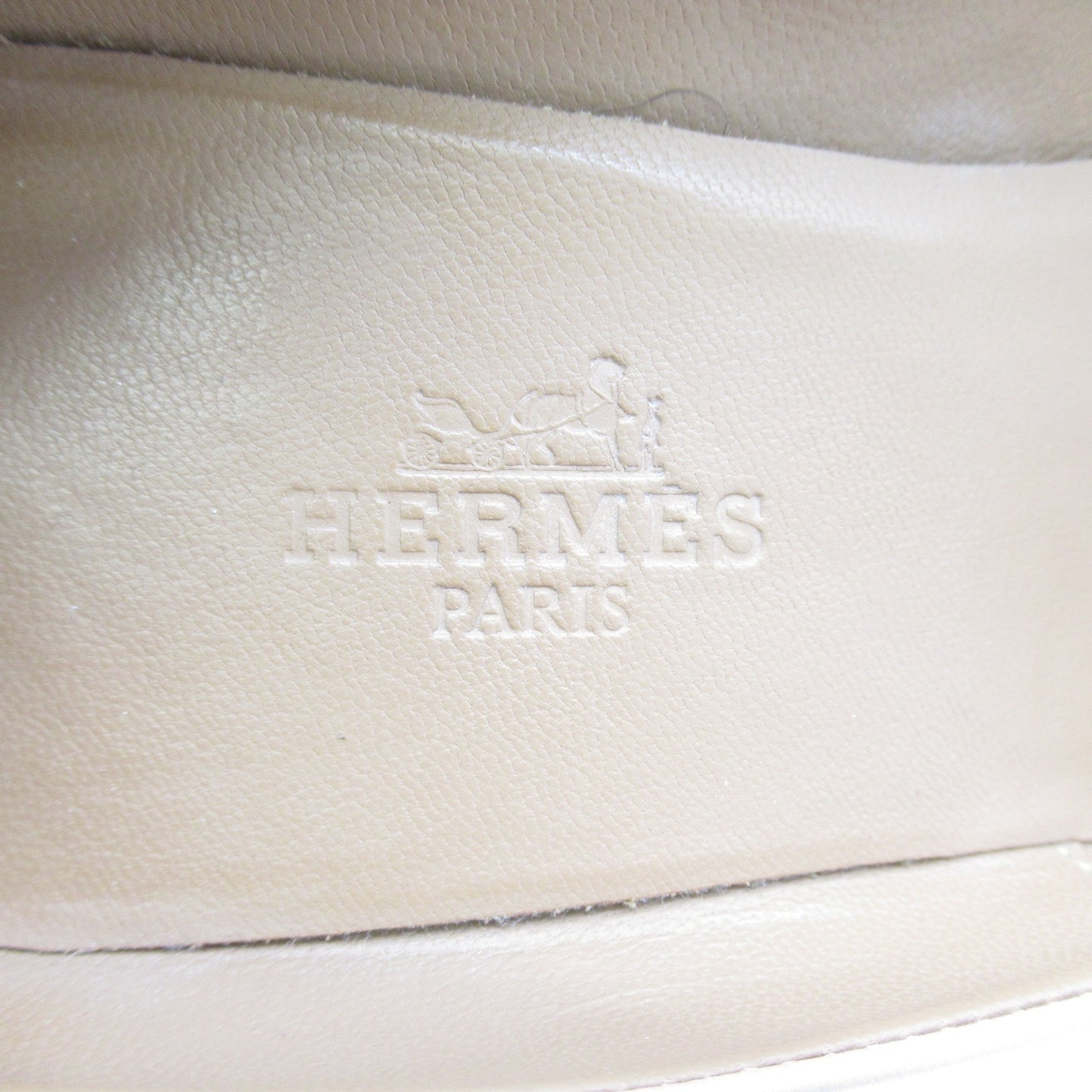 パンプス パンプス レザー ベージュ エルメス シューズ HERMES