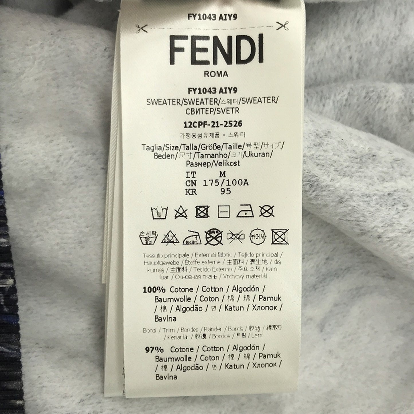 パーカー パーカー コットン ブルー フェンディ アウター FENDI