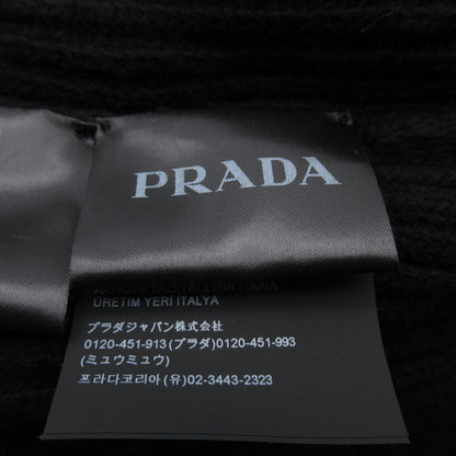 ジップカーディガン カーディガン ウール ブラック プラダ トップス PRADA