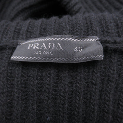 ジップカーディガン カーディガン ウール ブラック プラダ トップス PRADA