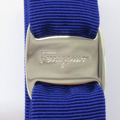 バレッタ 髪留め バレッタ コットン 真鍮/他 ブルー サルヴァトーレフェラガモ アクセサリー Salvatore Ferragamo