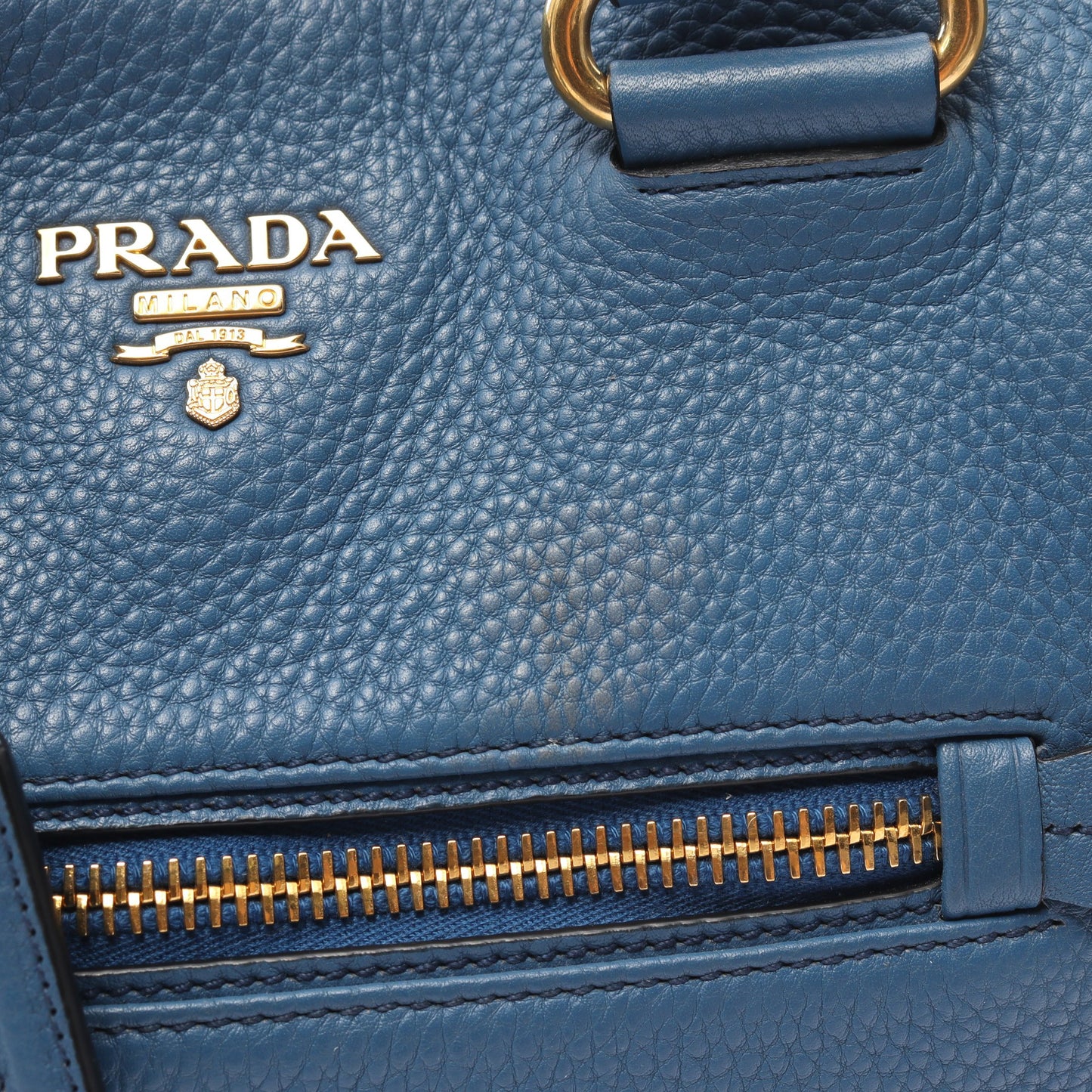 VIT DAINO ハンドバッグ トートバッグ レザー ブルー 2WAY プラダ バッグ PRADA