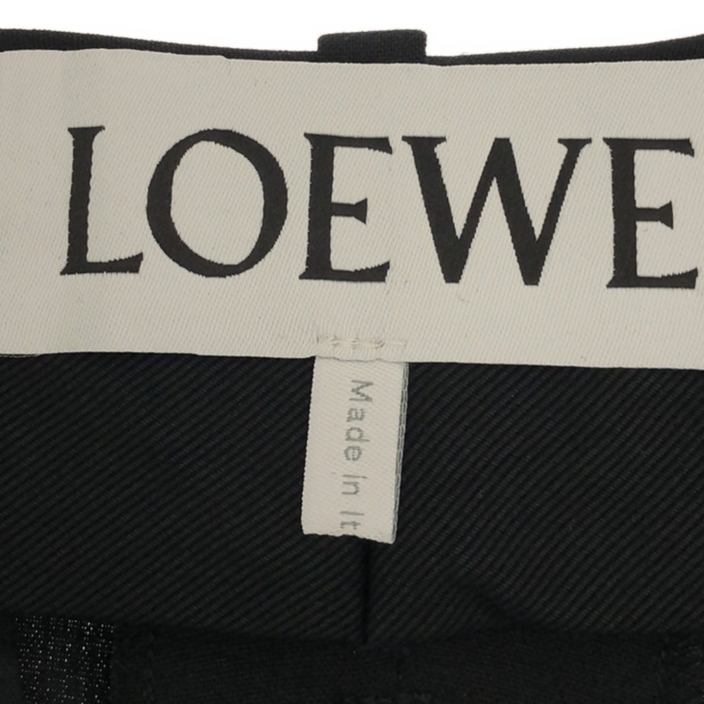 パンツ パンツ ウール ブラック ロエベ ボトムス LOEWE