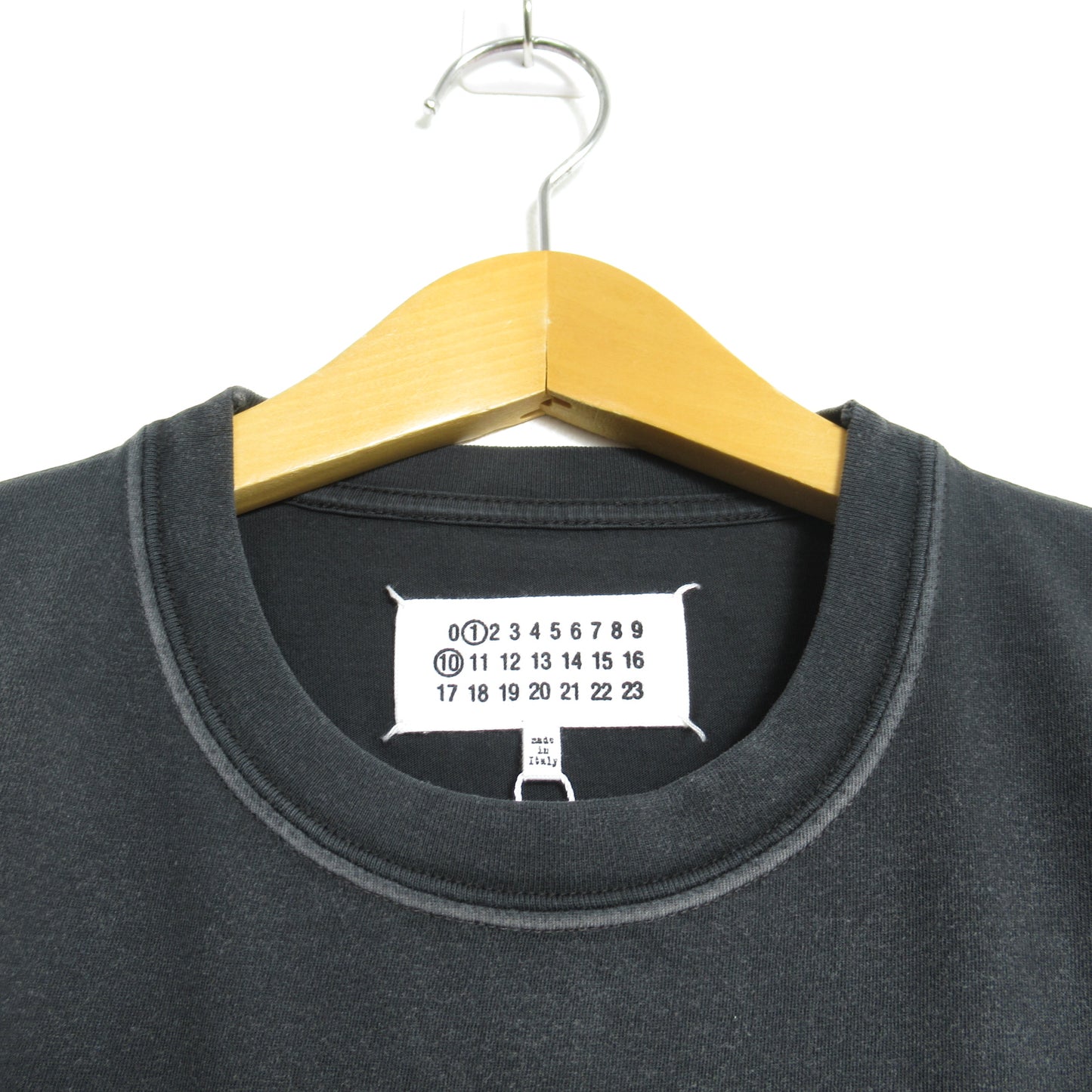 Tシャツ Tシャツ コットン ブラック メゾンマルジェラ トップス Maison Margiela