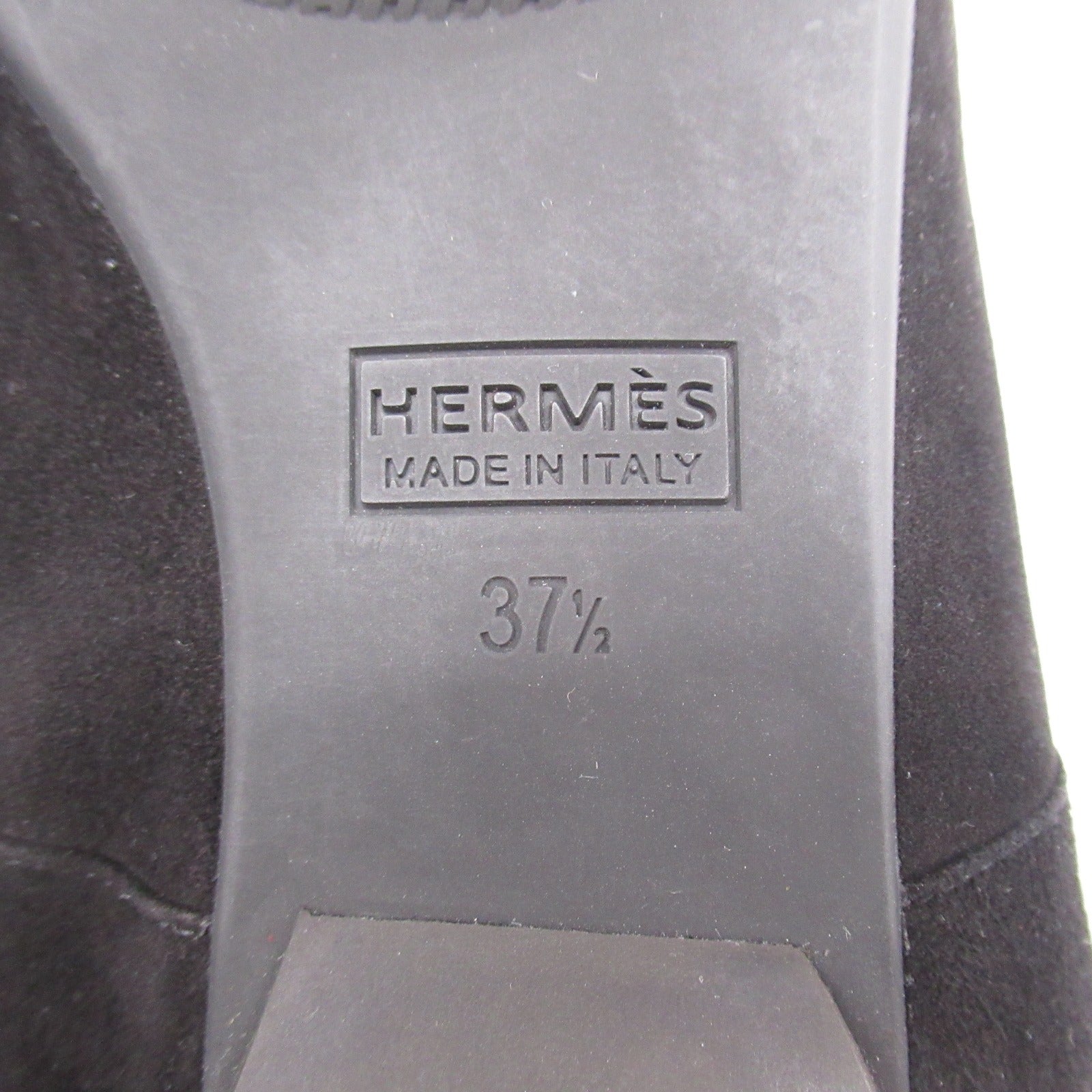 バレエシューズ カジュアルシューズ スウェード ブラック エルメス シューズ HERMES