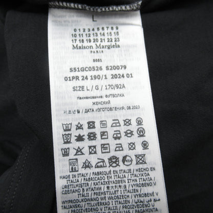 Tシャツ Tシャツ コットン ブラック メゾンマルジェラ トップス Maison Margiela