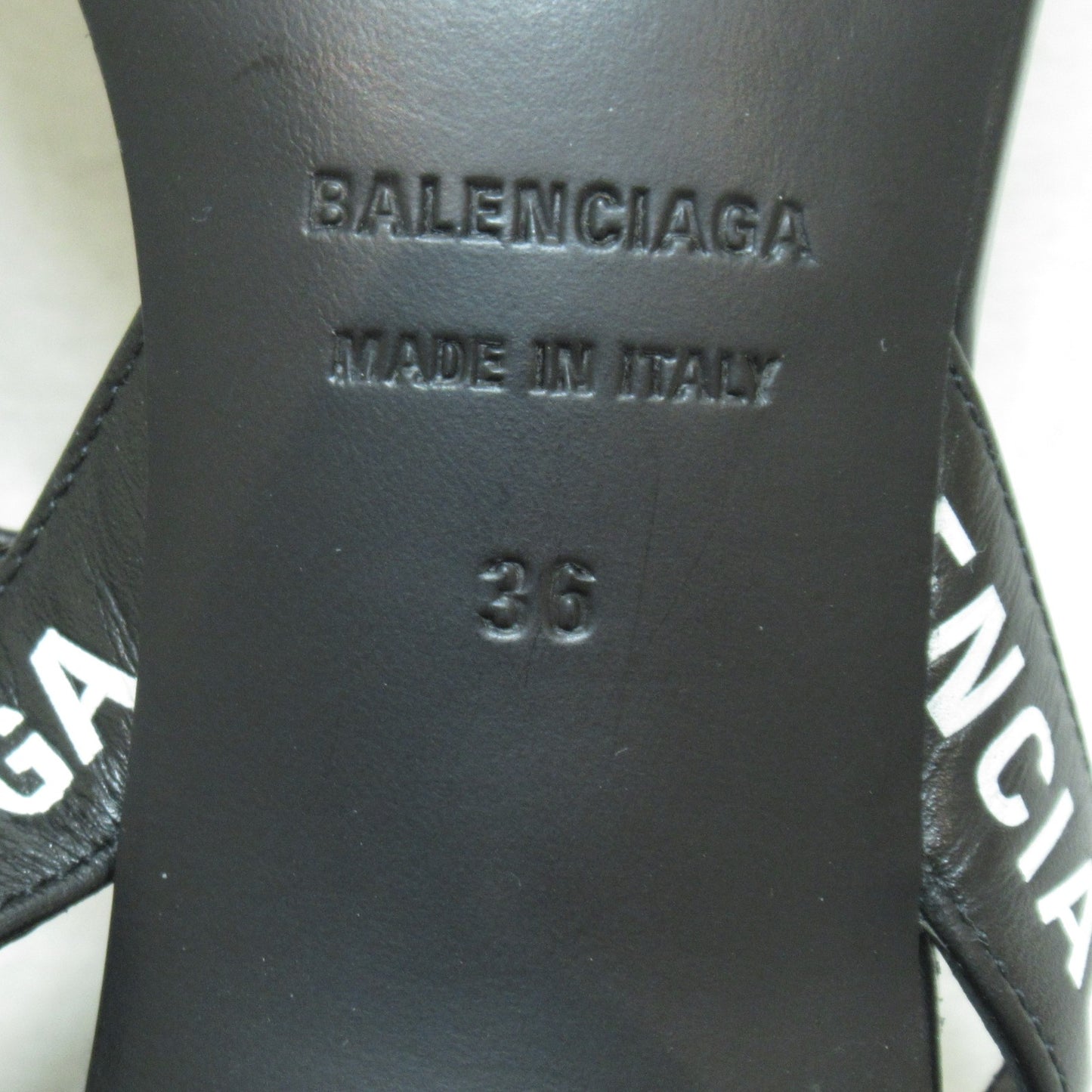 サンダル サンダル レザー ブラック バレンシアガ シューズ BALENCIAGA