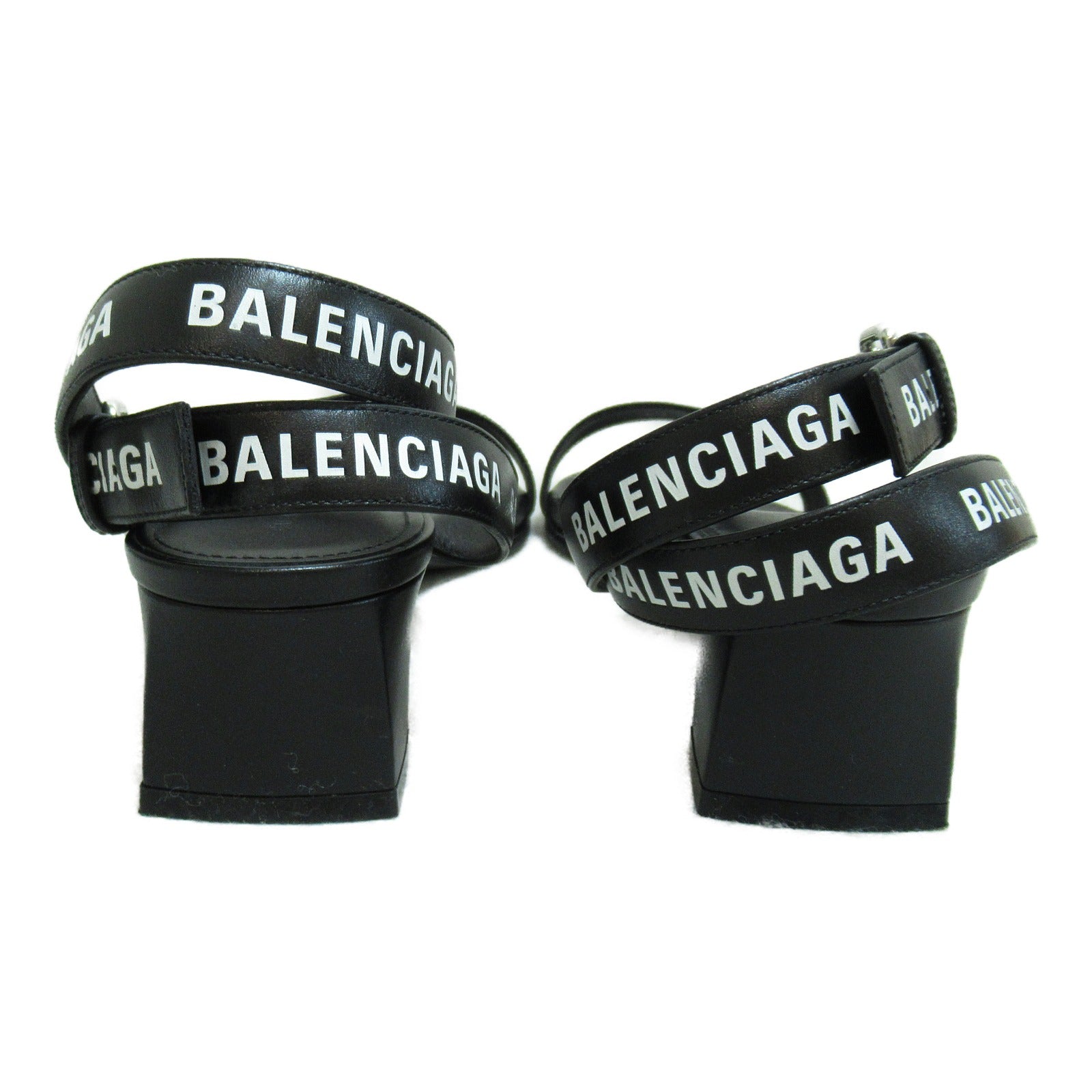 サンダル サンダル レザー ブラック バレンシアガ シューズ BALENCIAGA