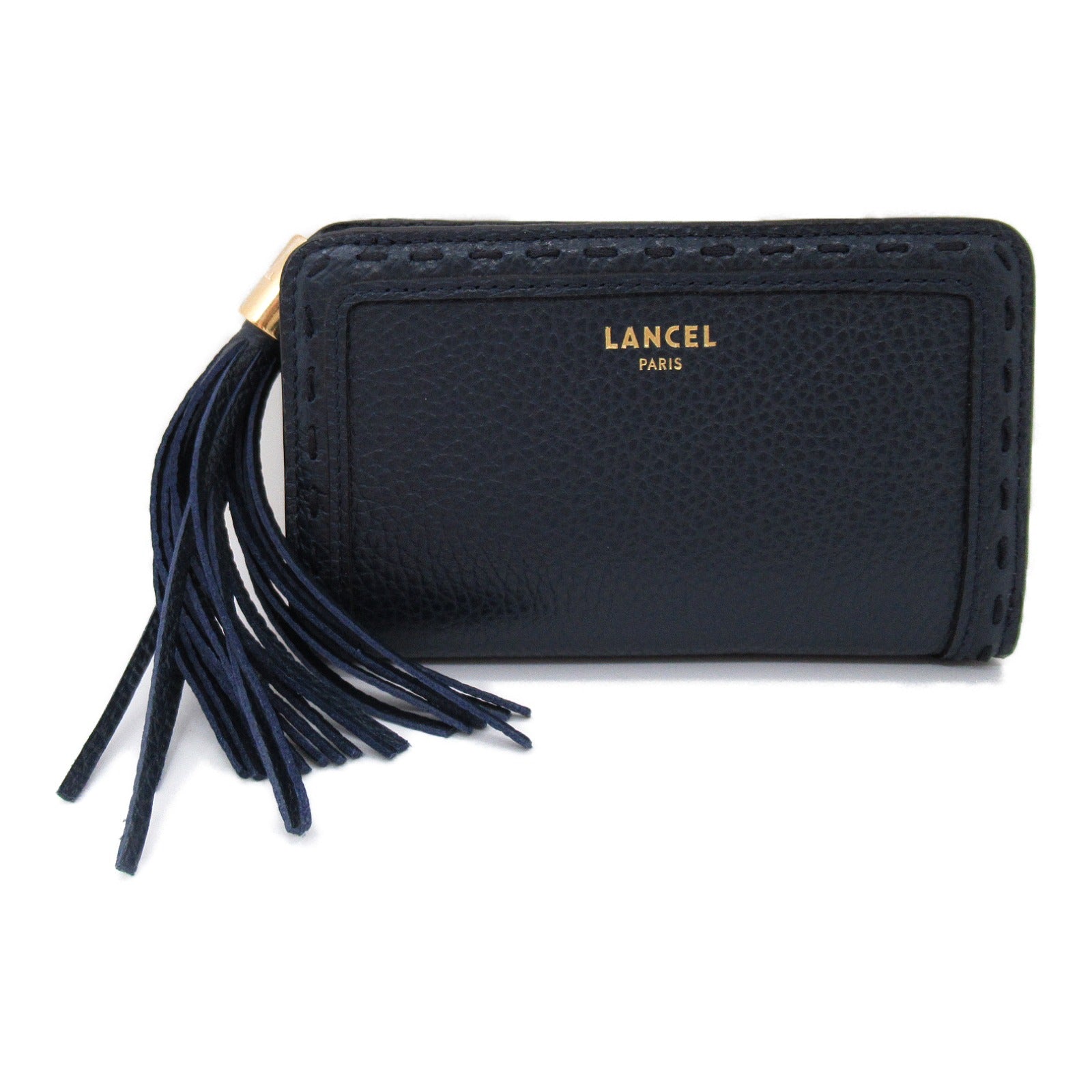 L型ファスナー財布 二つ折り財布 財布 レザー ネイビー ランセル 財布・小物 LANCEL