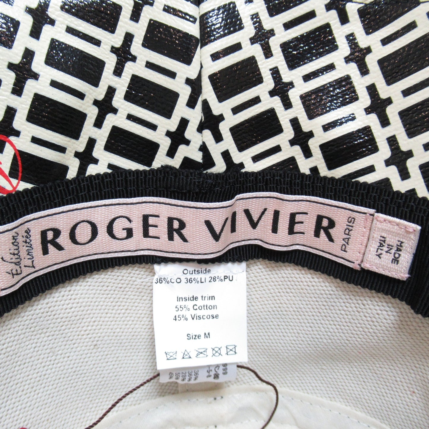 ハット ハット コットン 麻 ブラック ホワイト ロジェヴィヴィエ 財布・小物 Roger Vivier