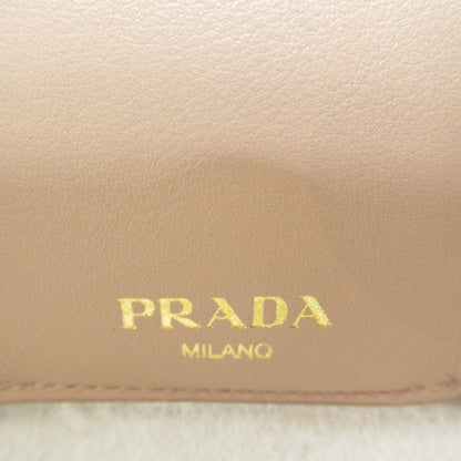 三つ折り財布 三つ折り財布 サフィアーノレザー ベージュ ピンクベージュ プラダ 財布・小物 PRADA