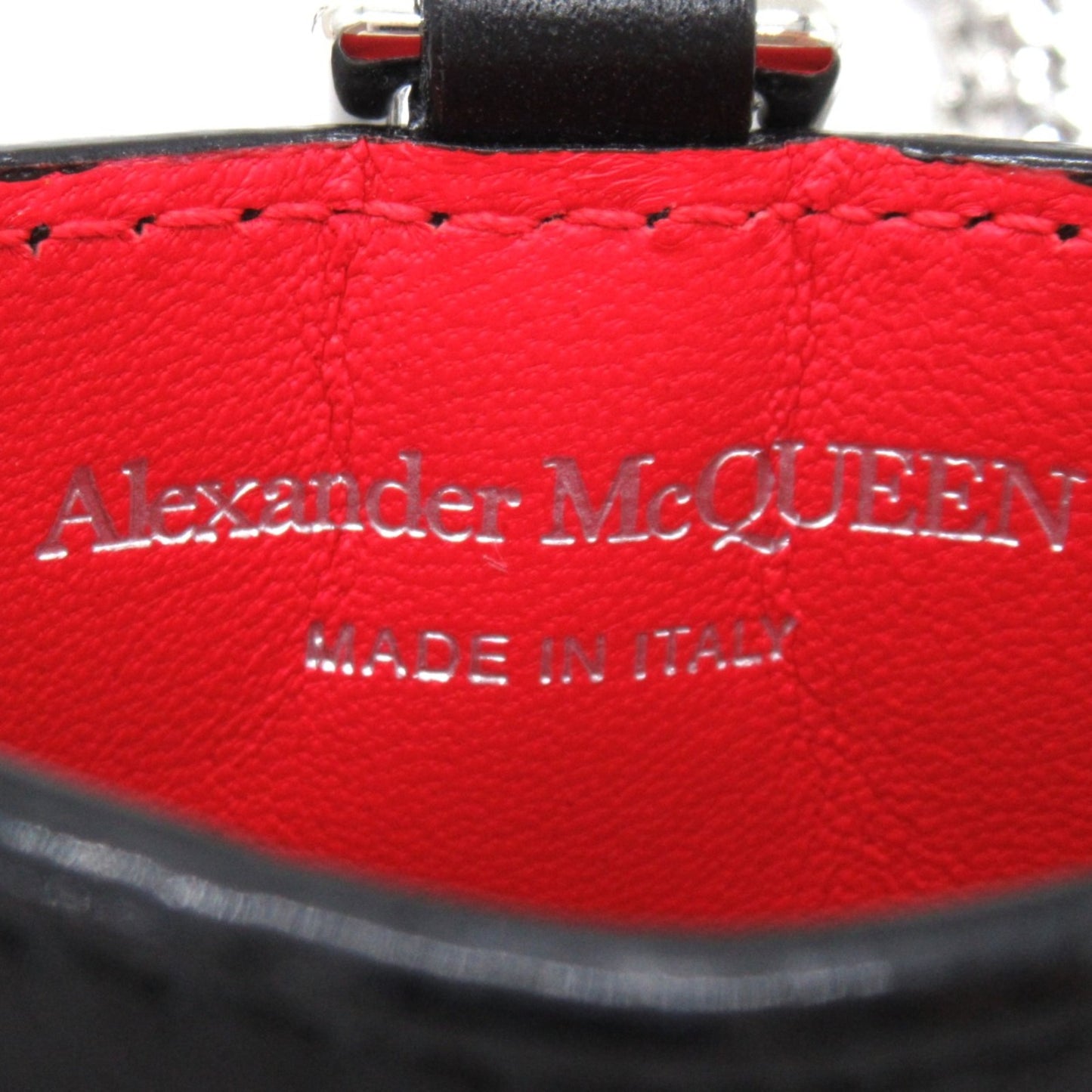 カードケース カードケース レザー ブラック ホワイト アレキサンダーマックイーン 財布・小物 ALEXANDER MCQUEEN