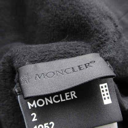 ジップアップパーカ パーカー コットン ブラック モンクレール アウター MONCLER