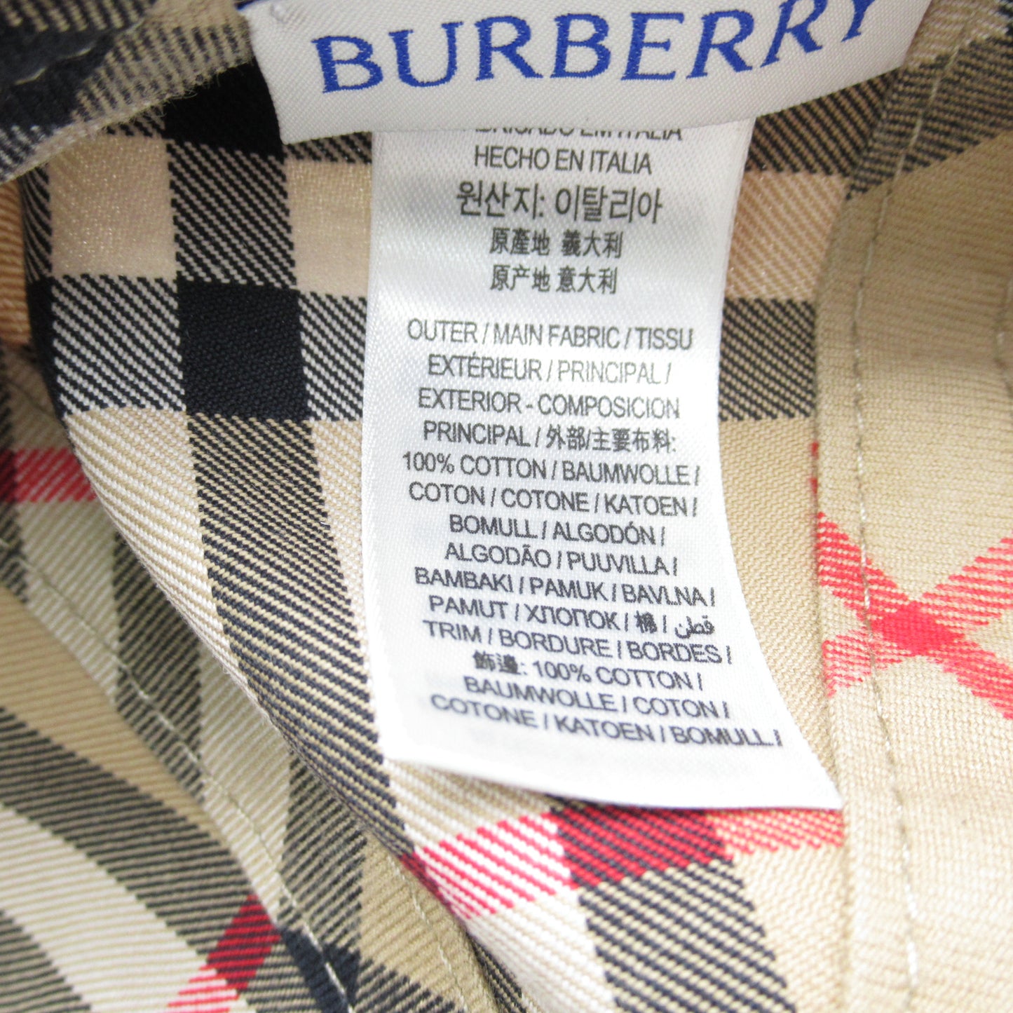 ベースボールキャップ キャップ コットン ベージュ バーバリー 財布・小物 BURBERRY