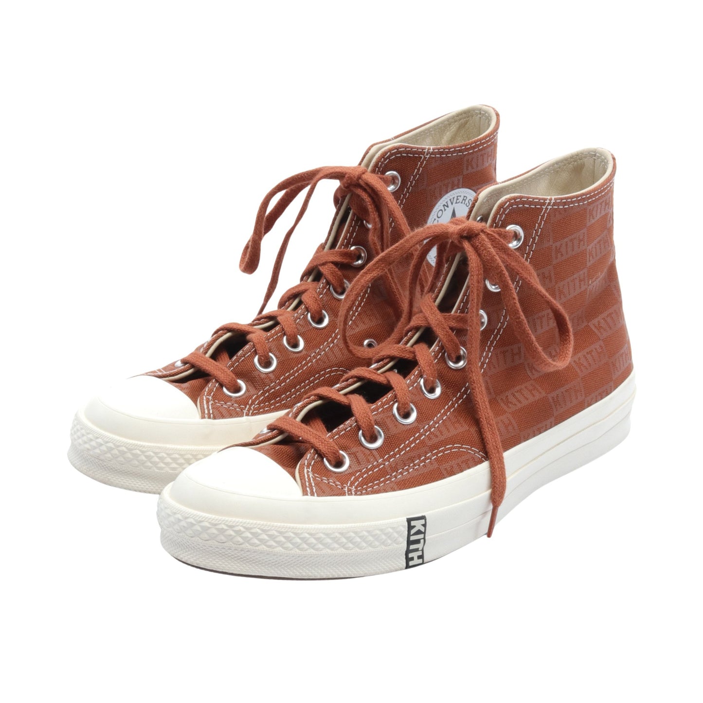 KITH × Converse Chuck 70 High Gingerbread Monogram ハイカットスニーカー キャンバス ブラウン キス シューズ KITH