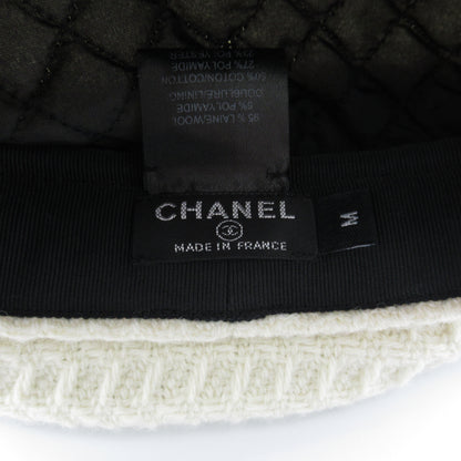 キャスケット 帽子 ウール ホワイト シャネル 財布・小物 CHANEL